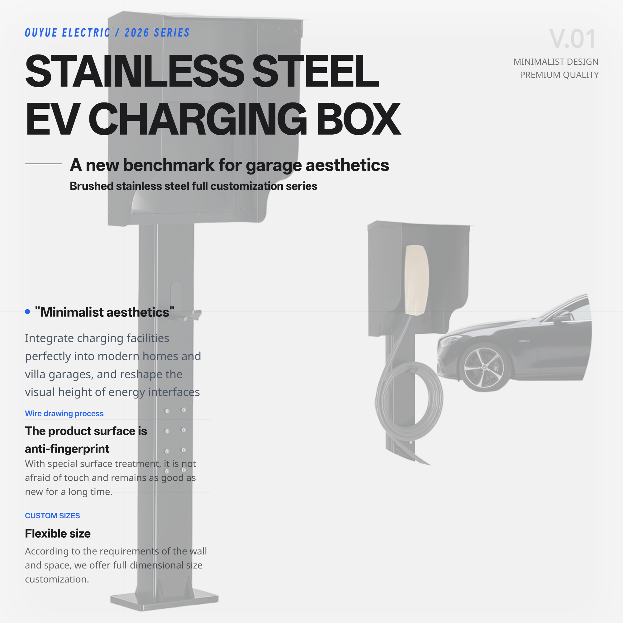 Hvordan kan opladningsbokse i børstet rustfrit stål blive det nye benchmark for garage-æstetik?