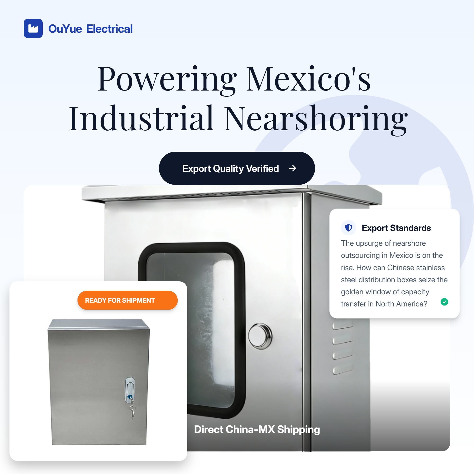 Den stigning i nearshore outsourcing i Mexico er stigende. Hvordan kan kinesiske distributionskasser i rustfrit stål gribe det gyldne vindue af kapacitetsoverførsel i Nordamerika?