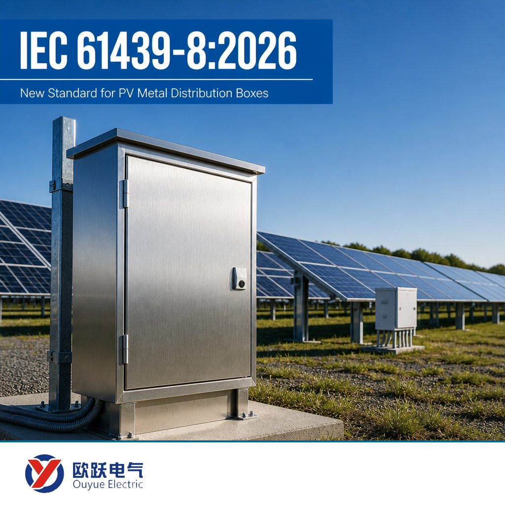 Nye IEC 61439-8:2026 regler for PV metal distributionsbokse